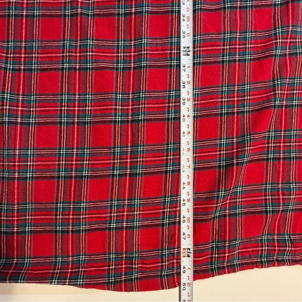 VINTAGE tartan plaid flannel cotton nightgown maxi long sleeve plus size - Picture 11 of 11